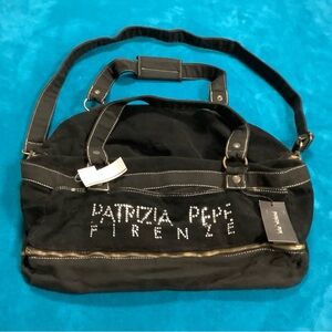 Patrizia Pepe Firenze cotton corduroy bag 20 x 12 x 12